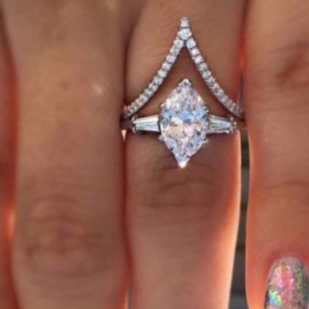 🆕S925 Over 3 Carats of Flawless Marquise 7